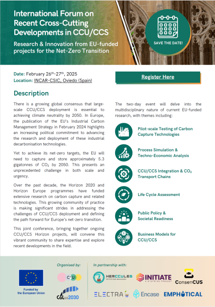 International Forum on Recent Cross-Cutting Developments in CCU/CCS